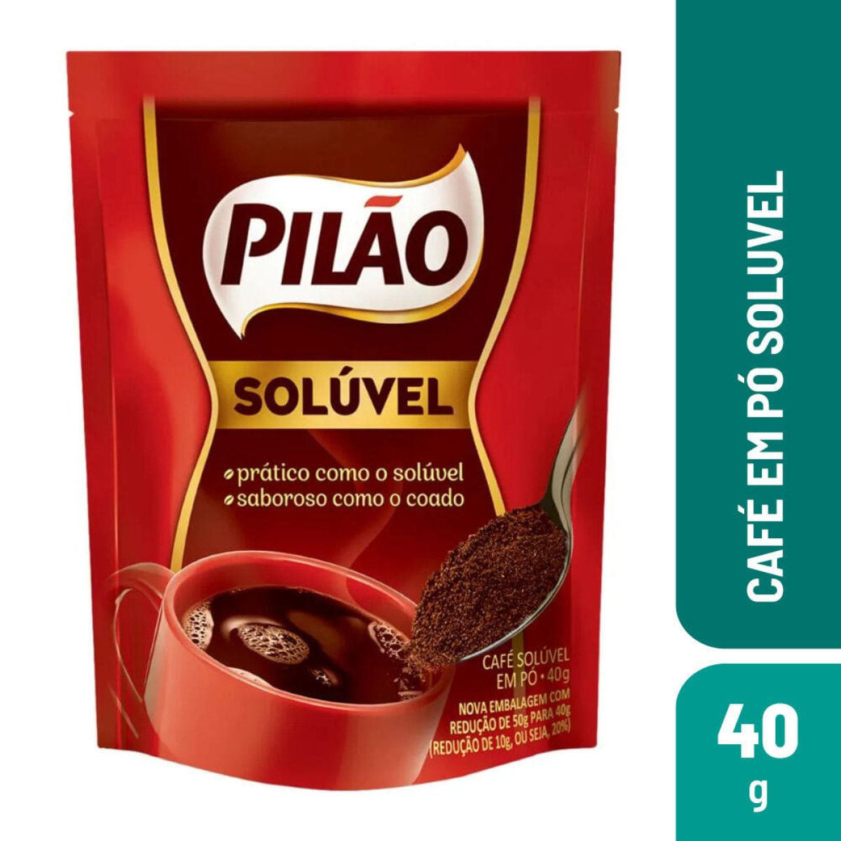 Café Em Pó Soluvel Pilão 40g - Atacado Vila Nova - Vilanova