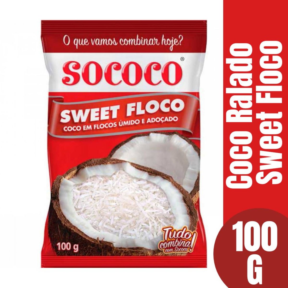Coco Ralado Sococo Sweet Floco 100g - Atacado Vila Nova - Vilanova