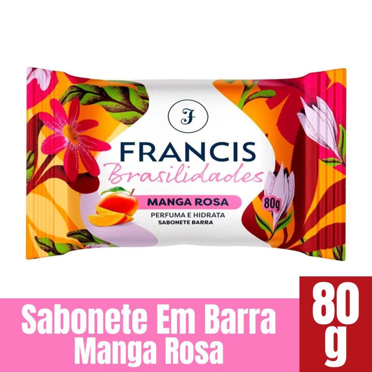 Sabonete Francis Brasilidades Manga Rosa 80g - Atacado Vila Nova - Vilanova
