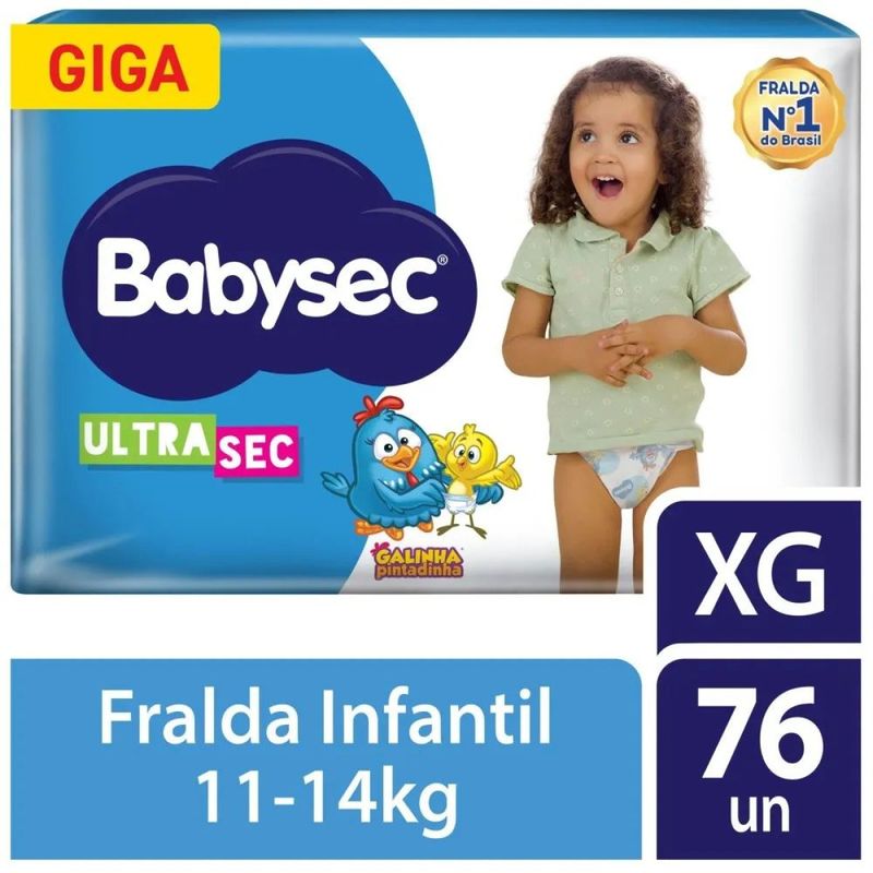 Fralda Babysec Ultra Giga Xg 76un - Atacado Vila Nova - Focomix Farma